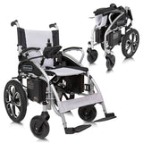 Vive Health Compact Folding Power Wheelchair - Aluminum Frame, Joystick, 220 LBS Capacity