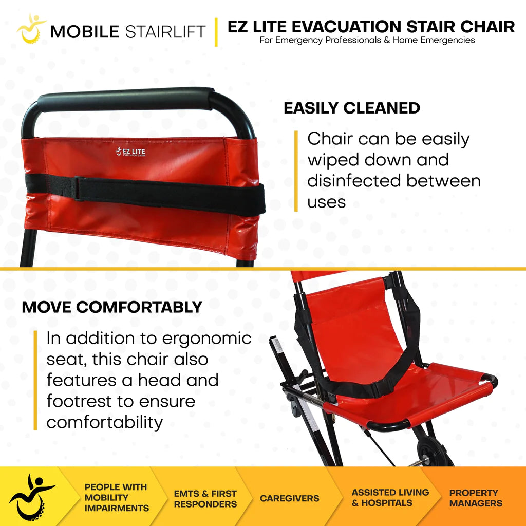 EZ LITE Evacuation Foldable Medical Stair Lift Chair