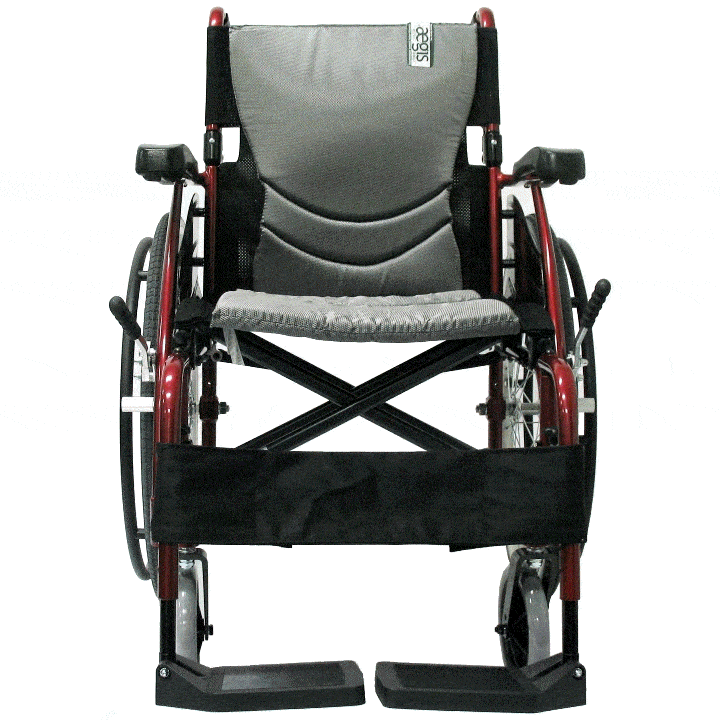 Karman Healthcare S-Ergo 115 Ultra Lightweight Ergonomic Wheelchair with Swing Away Footrest