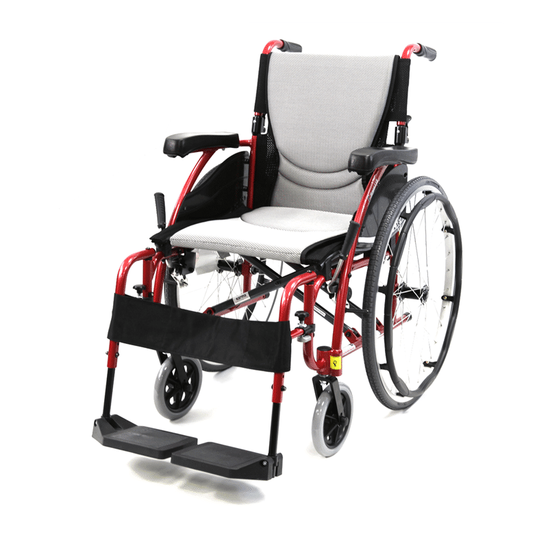 Karman Healthcare S-Ergo 115 Ultra Lightweight Ergonomic Wheelchair with Swing Away Footrest and Quick Release Wheels