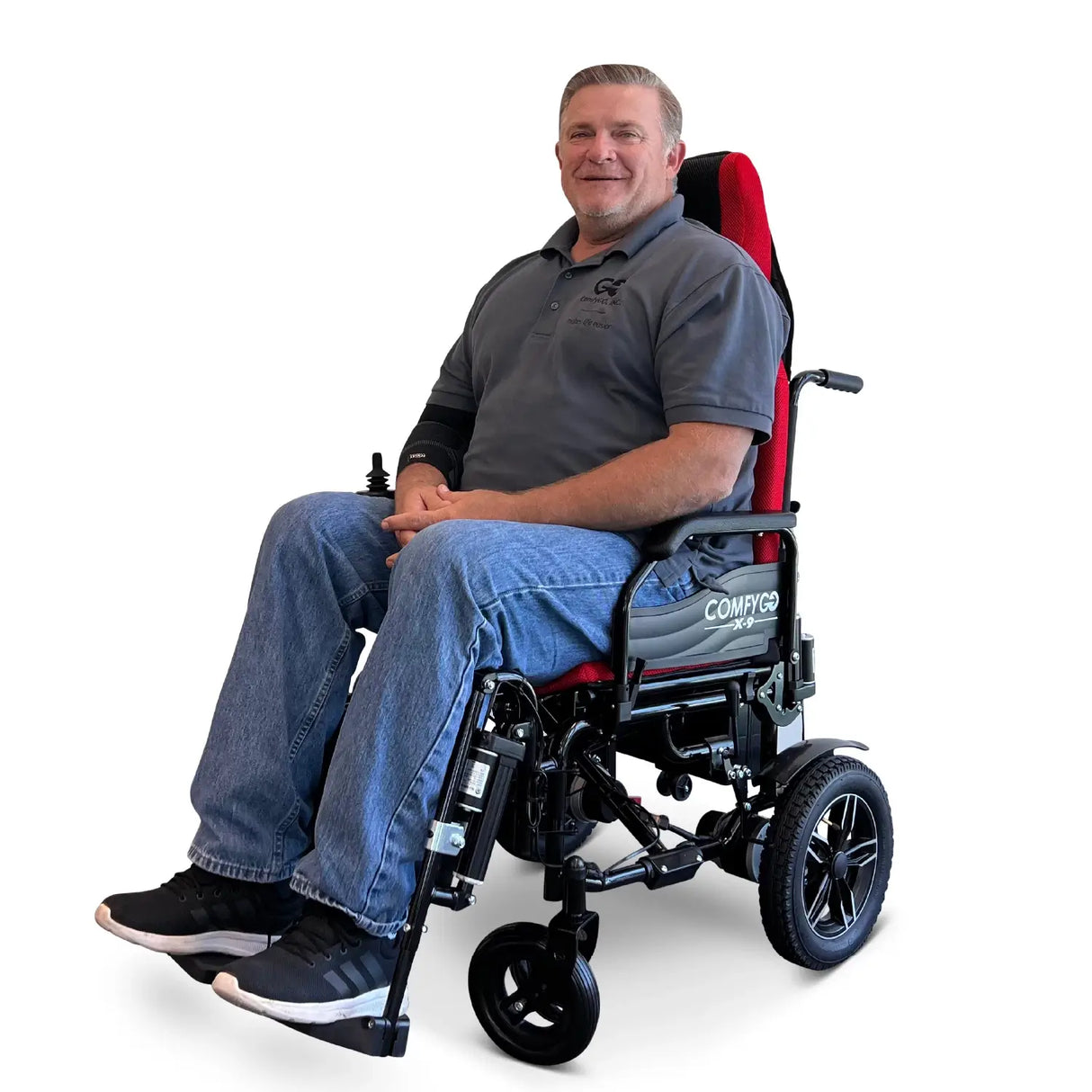 ComfyGo X-9 Remote Controlled Electric Power Wheelchair with Automatic Recline